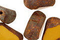 Czech Glass Goldenrod Stone Picasso Chunky Table Cut Nugget 19x16mm
