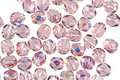Czech Fire Polished Glass Light Amethyst AB Round 4mm