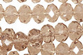 Khaki Crystal Faceted Rondelle 8mm