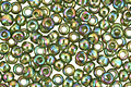 TOHO Transparent Rainbow Olivine Round 11/0 Seed Bead