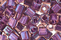 TOHO Rainbow Rosaline (with Opaque Purple Lining) Cube 3mm Seed Bead