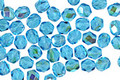 Czech Fire Polished Glass Aquamarine AB Round 4mm
