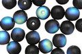 Czech Glass Matte Jet AB Round 6mm