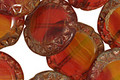 Czech Glass Harvest Tribal Coin 16mm