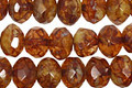 Czech Glass Butter Rum Fire Polished Rondelle 6x9mm