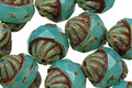 Czech Glass Caribbean Blue Turbine 11x10mm