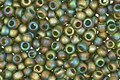 TOHO Transparent Rainbow Frosted Olivine Round 11/0 Seed Bead