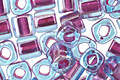 TOHO Aqua (with Purple Lining) Cube 4mm Seed Bead