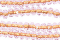 Czech Glass Lilac w/ Gold Lining Fire Polished Rondelle 4x5mm