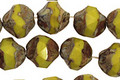Czech Glass Lemon Picasso Chandelier Cut 8mm