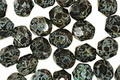 Czech Fire Polished Glass Jet Picasso Round 6mm