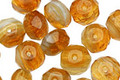 Czech Glass Beach Sands Fire Polished Rondelle 6x9mm