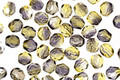 Czech Fire Polished Glass Dual Coated Blueberry/Lemon Round 4mm
