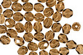 Czech Fire Polished Glass Smoky Topaz Round 4mm