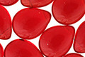 Czech Glass Siam Ruby Teardrop 12x16mm