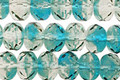Czech Glass Fish Bowl Fire Polished Rondelle 6x9mm