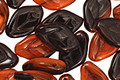 Czech Glass Jack O Lantern Leaf Drop 8x12mm