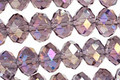 Light Amethyst AB Crystal Faceted Rondelle 8mm
