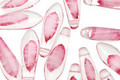 Czech Glass Crystal/Pink Dagger 5x15mm