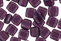 Czech Glass Tanzanite 2-Hole Tile 6mm