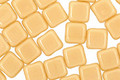 Czech Glass Opaque Light Beige Square 6mm