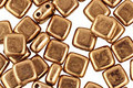Czech Glass Bronze 2-Hole Tile 6mm