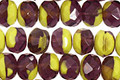 Czech Glass Chartreuse & Violet Fire Polished Rondelle 6x9mm