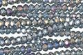 Montana Blue Peacock Crystal Faceted Rondelle 3mm