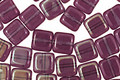 Czech Glass Tanzanite Celsian Square 6mm