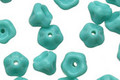 Czech Glass Aqua Buttercup 5x6mm