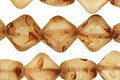Czech Glass Honey (matte) Organic Diamond 10mm