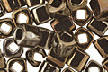 TOHO Metallic Iris Brown Cube 4mm Seed Bead