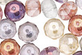 Czech Glass Metallic Frosted Luster Mix Fire Polished Rondelle 6x9mm