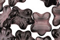 Czech Glass Black Cherry 2-Hole Flower 11x13mm