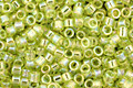 TOHO Transparent Rainbow Lime Green Treasure #1 Seed Bead
