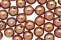 Czech Glass Dark Opaque Red Bronze Picasso Round 6mm