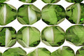 Czech Glass Bottle Green Faceted Nugget 10x8mm