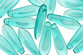 Czech Glass White Cap Dagger 5x15mm