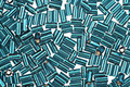 TOHO Teal (with Silver Lining) Bugle #1 Seed Bead