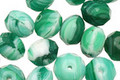 Czech Glass Emerald Swirl Fire Polished Rondelle 6x9mm