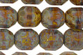 Czech Glass Misty Moors Faceted Barrel 10x9mm