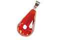 Poppy Faceted Teardrop w/ hook 12x20mm