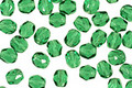 Czech Fire Polished Glass Green Emerald Round 3mm