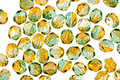 Czech Fire Polished Glass Dual Coated Orange/Teal Round 4mm