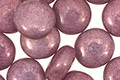 Czech Glass Luster Wisteria Puff Coin 10mm