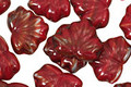 Czech Glass Pomegranate Maple Leaf 10x13mm