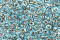 TOHO Rainbow Aqua (with Gold Lining) Magatama 3mm Seed Bead