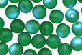 Czech Glass Matte Green Emerald AB Round 6mm