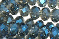 Luster Blue Crystal Faceted Rondelle 8mm