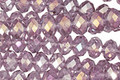 Lilac AB Crystal Faceted Rondelle 6mm